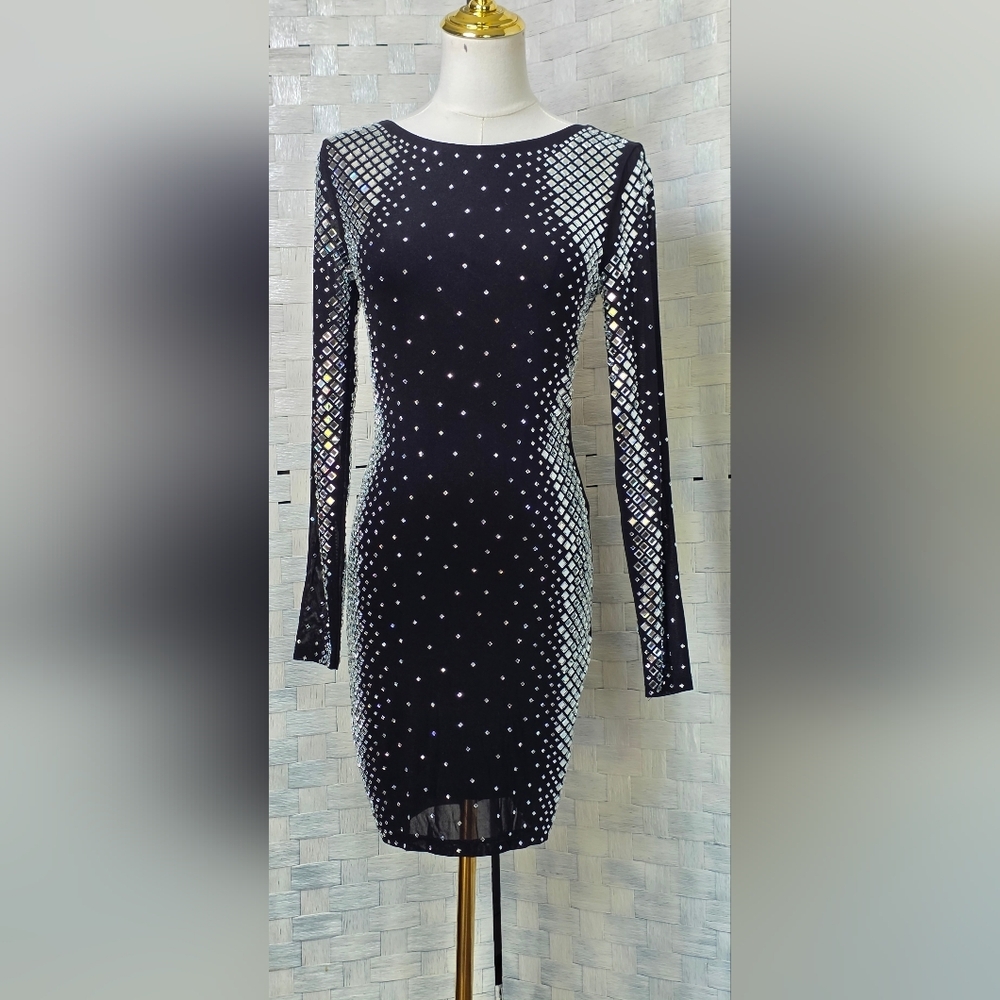 Symphony Black Mini Dress - Picture 8 of 11